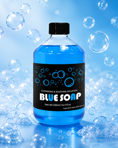 Blue soap